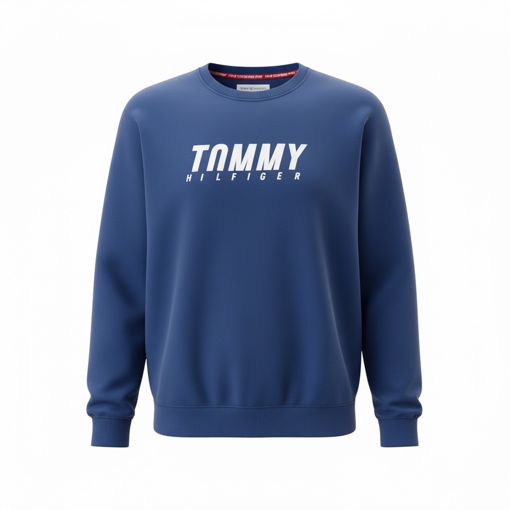 Tommy Hilfiger Sport Sweatshirt Blue Logo Pullover Crewneck 2X